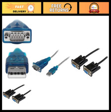 USB to Serial RS232 Adapter with 2m DB9 Female to Female Null Modem Cable - 9 Pi picture
