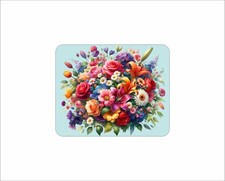 Floral Flower Mouse Pad Bouquet Bunches Watercolor Colorful Ladies Best Choice picture