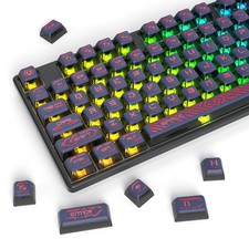 120 Keys Red PBT Punk Pudding Keycaps ASA Profile Fits 60%/61/68/75/87/108 Keys picture