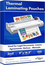 100 Pack Legal Size Laminating Sheets 8.5