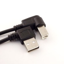 Left Angled 90° USB 2.0 A Male to Right Angled USB 2.0 B Male Printer Cable 50cm picture