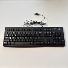 Logitech K120 Black USB Wired Computer Keyboard Y-U0009 Standard Qwerty picture