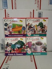 Lot Of 4 Click Art Express Food Business Music & Flowers - Sealed New Rare #177 picture