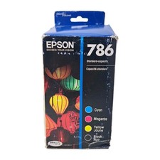 New Old Stock Epson 786 Cyan Magenta Yellow Black Ink Cartridges (11/2020) picture
