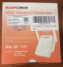 Madpower N300 Wireless-N Extender Internet Signal Booster-New & Sealed Package picture