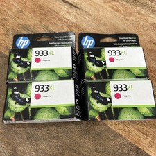 Lof of 4 Sealed Pack HP 933XL Ink Cartridge Magenta Expired 2024 New OEM picture