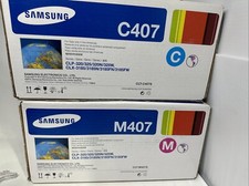 New & Sealed Samsung Genuine  CLT-M407S & C407S  Toner Set Magenta & Cyan picture