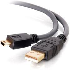 Cables To Go 29652 Ultima USB 2.0 A to 5pin Mini-B Gray Cable, 10 Ft picture