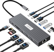 NEW Acer 13 In 1 USB-C Docking Station 3 HDMI Hub for Laptop 4K@60Hz Open box picture