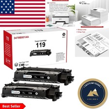 Efficient 2-Pack CRG-119 Black Toner for Canon Laser Printers - 2100 Page Yield picture