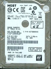 HTS547550A9E384,  P/N: 0J11561, MLC: DA4124  HGST SATA 500GB  2012 picture