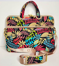 KAYOND 15 in Padded Shoulder/Messenger Laptop Bag Floral Multicolor Canvas picture