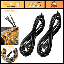 8FT 2 Prong Polarized Power Cord, 18 Gauge Extension Cable for Tools - 2 Pack picture