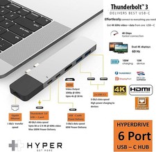 HyperDrive NET 6-in-2 USB-C Hub - Silver GN28N-SILVER picture