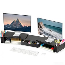 Spacrea Dual Monitor Stand Riser with Drawer 40