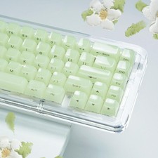 Womier Green Keycaps Jelly,Ceramic Keycaps Style,Clear Creamy Keyboard Caps picture