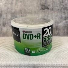 Sony DVD+R 4.7GB 16x AccuCore Blank Media 50 Pack Spindle 120min Recording Discs picture