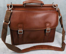 McKlein Professional Leather Shoulder Messenger Bag Brown Laptop Protection picture