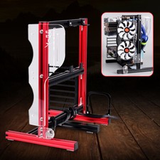 Red Open-Air PC Test Bench Frame ATX M-ATX ITX 20 × 20 Aluminum Acrylic picture