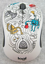 Logitech Doodle Collection Wireless Computer Mouse M325C TECHIE Robots WORKS picture