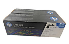 Genuine HP 304A CC530AD Black Toner Dual Pack 2 Cartridges OEM CP2025 CM2320 picture
