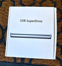 Apple USB SuperDrive USB-Powered Slim External CD/DVD Drive Silver. New in box. picture