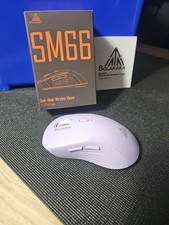 Dual Mode Wireless Mouse SOLAKAKA SM66, 2.4G Rechargeable Purple , New* 7-Button picture