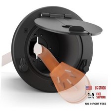 Aluminum RV Power Cord Hatch Cover Rubber Cable Access () | Fit 30A/50A Black picture