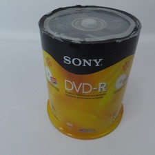 Sony DVD-R 4.7GB 120min 1-16X Recordable Blank Video Discs 100 Pack New  Sealed picture