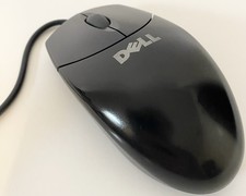 Vintage DELL M-S69 Black Scroll Wheel Wired Ball Mouse picture