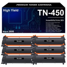 6PK TN450 Toner for Brother TN-450 HL-2240D HL-2242D HL-2250DN HL-2270DW 2275DW picture