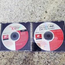 Vintage Compton's Home Library PC CD Lot  3D World Atlas 1998 Talking Dictionary picture
