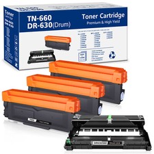 3pk TN660 Toner + 1pk DR-630 Drum DR660 For Brother HL-L2340D L2380W MFC-L2740DW picture