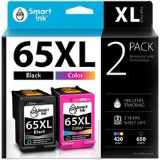 Smart Ink 65XL Black and Color 2 Combo Pack for HP DeskJet 3755 3700 3772 Envy picture