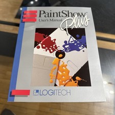 Logitech PaintShow 1988 Vintage Software Manual 5.25 Two Disk IBM DOS 2.0 No 3.5 picture
