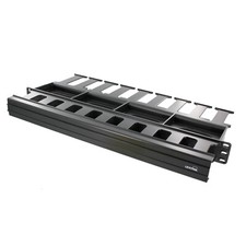Leviton 491RU-HFR 1RU Rack Horizontal Slotted Duct Cable Management System picture