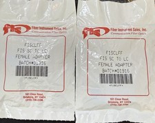 (LOT OF 2) Fiber Instrument Sales F1SCLFF FIS SC to LC Female Adapter, New picture