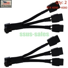 X2 12VHPWR Mini 16Pin Up Angle To 3X 8Pin Female GPU Power Cable For 4080 4090 picture