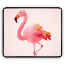 Pink Flamingo Gaming Mouse Pad | Cute Tropical Desk Accessory picture
