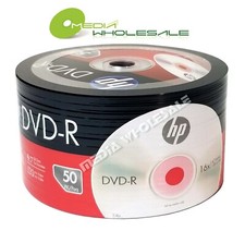 1200 HP Blank 16X DVD-R DVDR Branded Logo 4.7GB Media Disc 24x50pk picture
