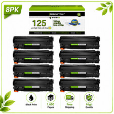 8PK High Yield 125 Toner Cartridge for Canon ImageClass LBP6000 LBP6030w MF3010 picture
