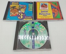 Vtg Brain Quest 3rd Grade Junior Detective The Tree House Windows CD ROM Set 3 picture