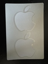NEW WHITE Apple Logo Sticker Decal - Genuine OEM - Includes 2 Stickers picture