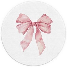 Cute Coquette Pink Bow Mouse Pad 7.9x7.9 Inch, Preppy Girly Aesthetic Mouse P... picture