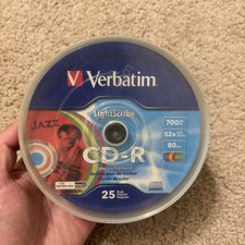 Verbatim LightScribe CD-R Color Background 21 Pack 52x 700MB 80 Min Disc Opened picture