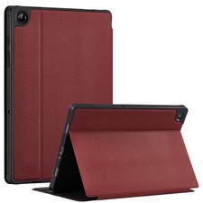 Samsung Galaxy Tab A11+ Plus 11 2025 Case PU Leather Folio Stand Burgundy Red picture