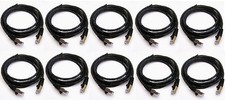 10 x 5Ft Premium CAT6 SSTP Double Shielded Gigabit Ethernet RJ45 Cable Black picture