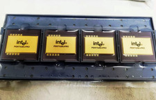 (Set of 4) Vintage Intel Pentium Pro CPUs in “Golden Dome” packaging. picture