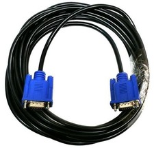 2 PACK 10FT SVGA 15 PIN Male To Male SUPER VGA Monitor Extension Cord Cable Blue picture