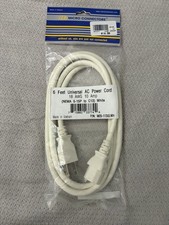 Micro Connectors 6 Ft Universal AC Power Cord 18AWG 10 Amp NEMA 5-15P to C13 NEW picture